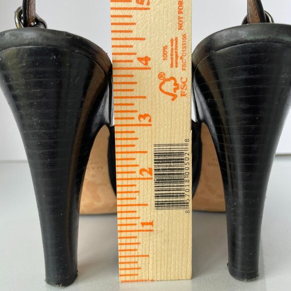 Max Studio Xalt Black Slingback Open Toe Heels - Picture 4 of 11